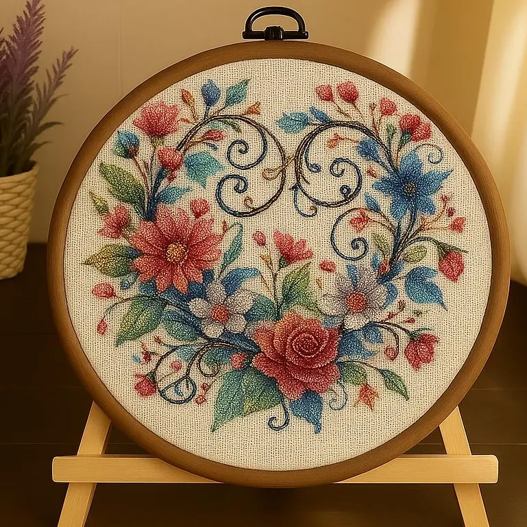 Floral Vine DIY Bead Embroidery Kit