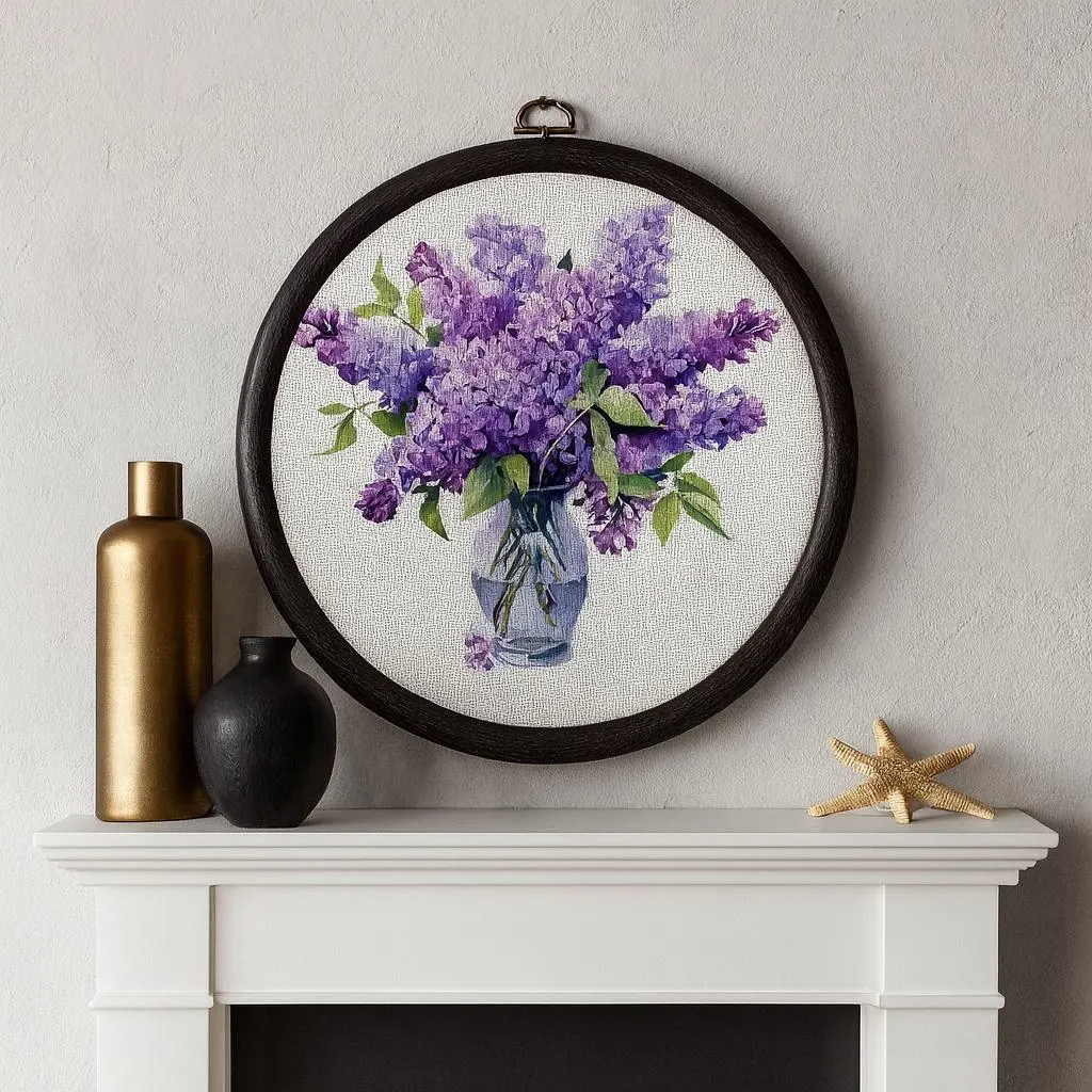 Purple Lilac Bouquet DIY Bead Embroidery Kit
